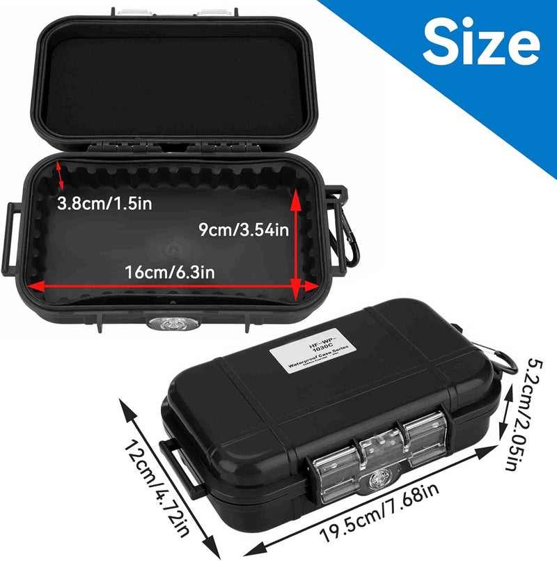 Frdhee Water Proof Storage Case, Small Outdoor Storage Box Outdoor Survival Dry Box Case Airtight Carry Container for Small Tools Phone Keys - Image 2